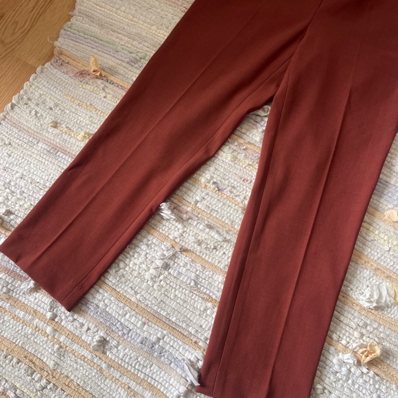 NWT Ann Taylor Burnt Orange The Ankle in Curvy High Rise Pants / Trousers - Picture 4 of 7